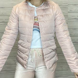 Quilted Bomber Jacket - Rose